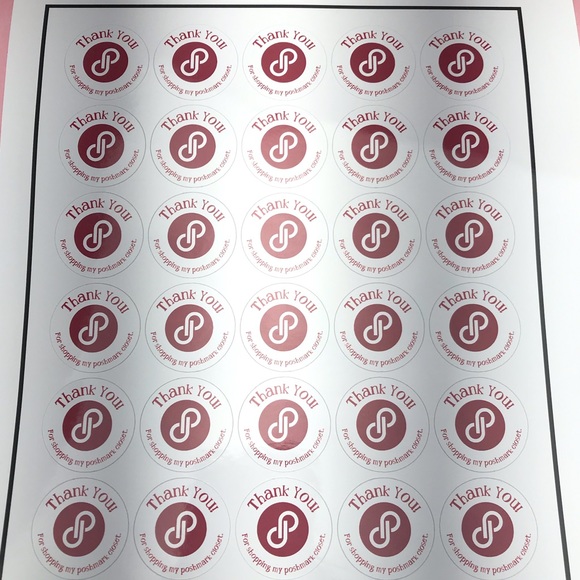 60 Poshmark thank you stickers round 1.25” glossy - Picture 5 of 5